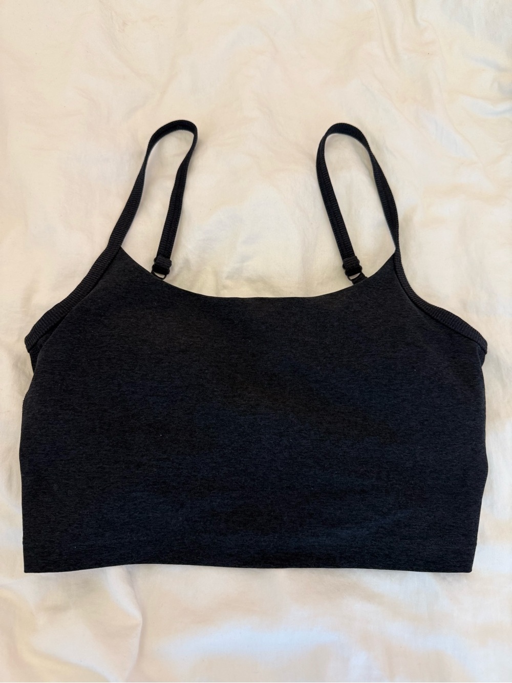Athleta Black Seamless Crop Bralette
